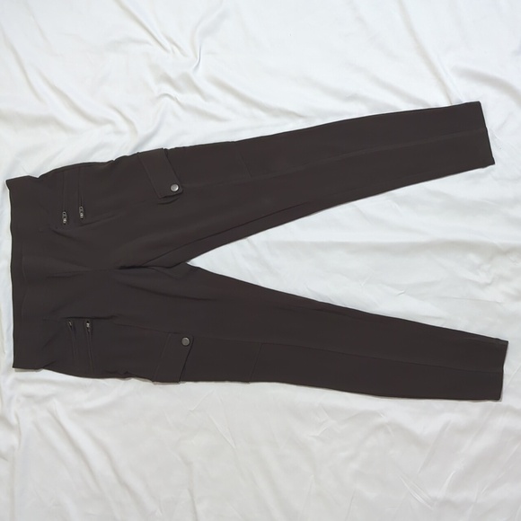 Express Zippered Pocket Leggings, Color Green Size M - Picture 1 of 13